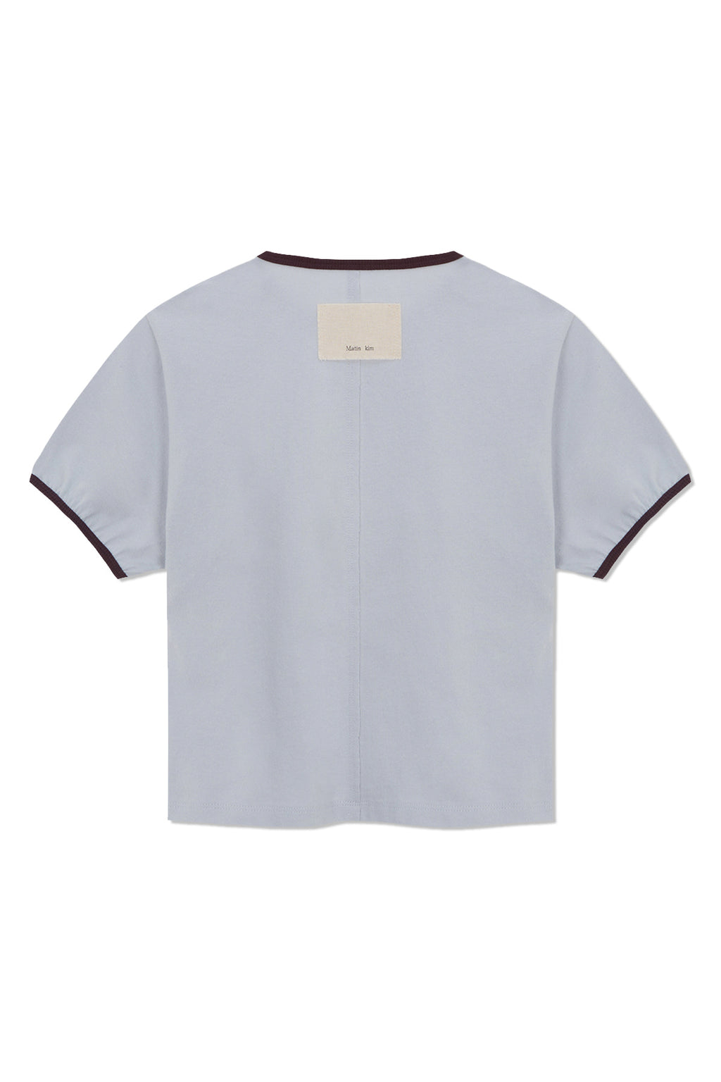 Matin Kim - Stud Logo Ringer Top (Smoke Blue) product image 3 | TRAB K-Fashion Australia