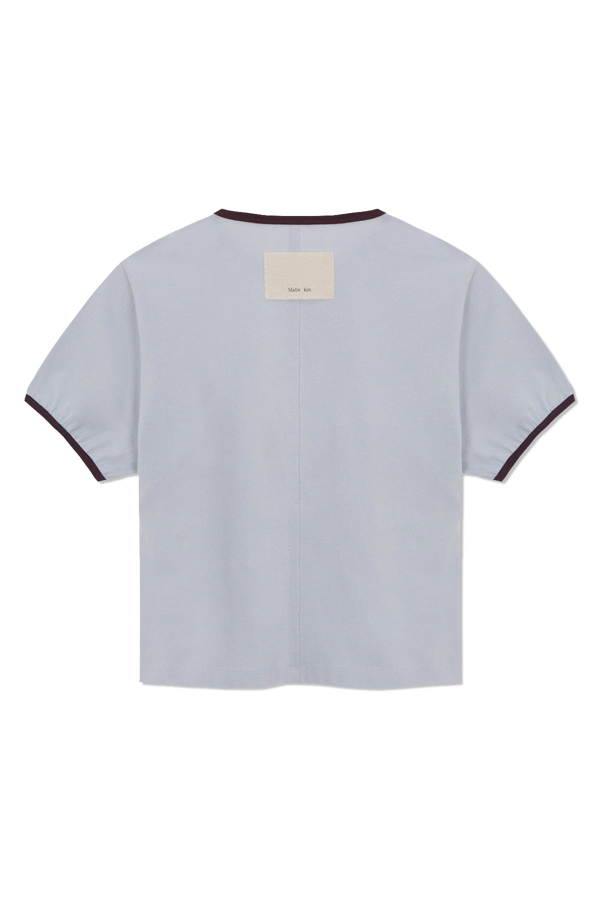 Matin Kim - Stud Logo Ringer Top (Smoke Blue) product image 3 | TRAB K-Fashion Australia