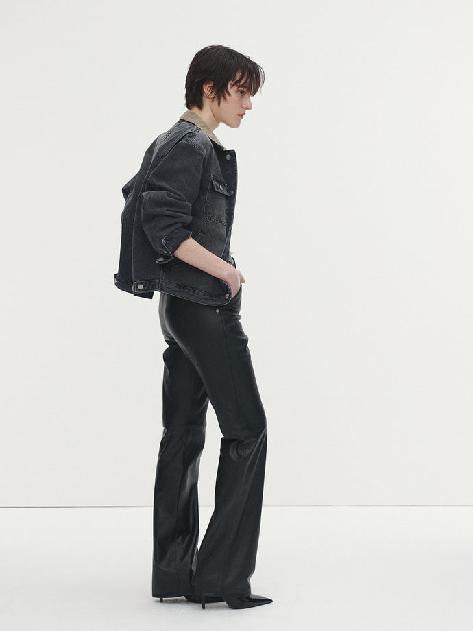 Tonywack - Corduroy Collar Denim Work Jacket (Washed Grey) product image 1 | TRAB K-Fashion Australia