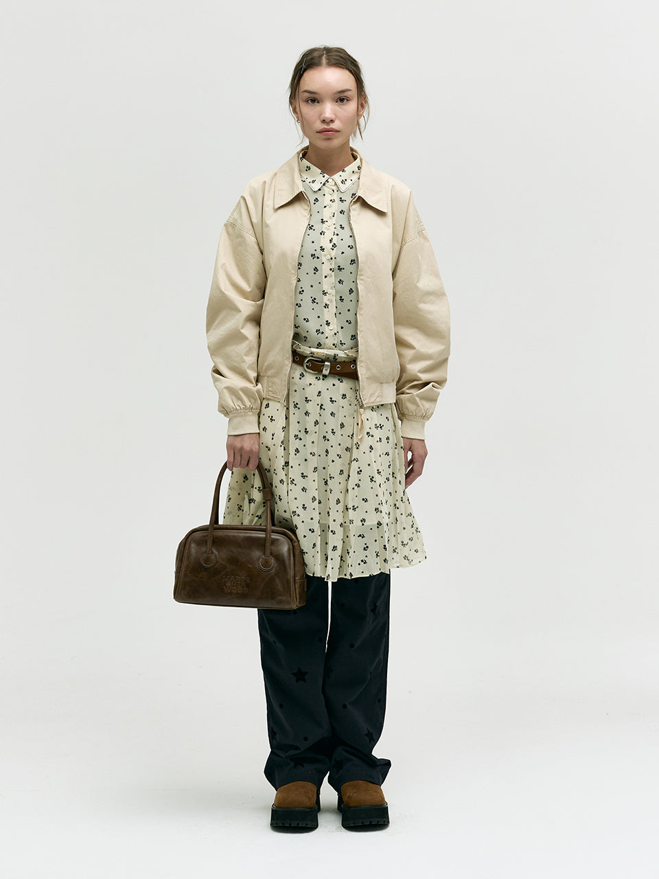 Marge Sherwood - Soft Tote (Washed Brown Pull-Up) product image 3 | TRAB K-Fashion Australia