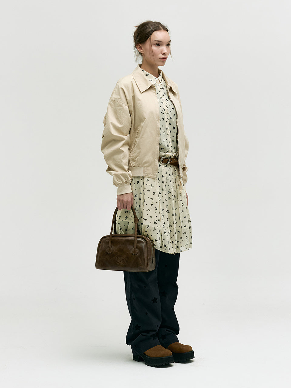 Marge Sherwood - Soft Tote (Washed Brown Pull-Up) product image 4 | TRAB K-Fashion Australia
