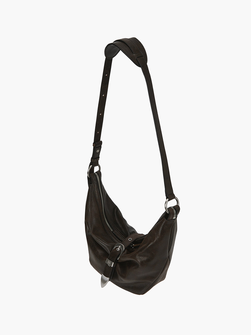 Marge Sherwood - Belted Hobo Medium (Brown+Black Two-Tone Cracked) product image 6 | TRAB K-Fashion Australia