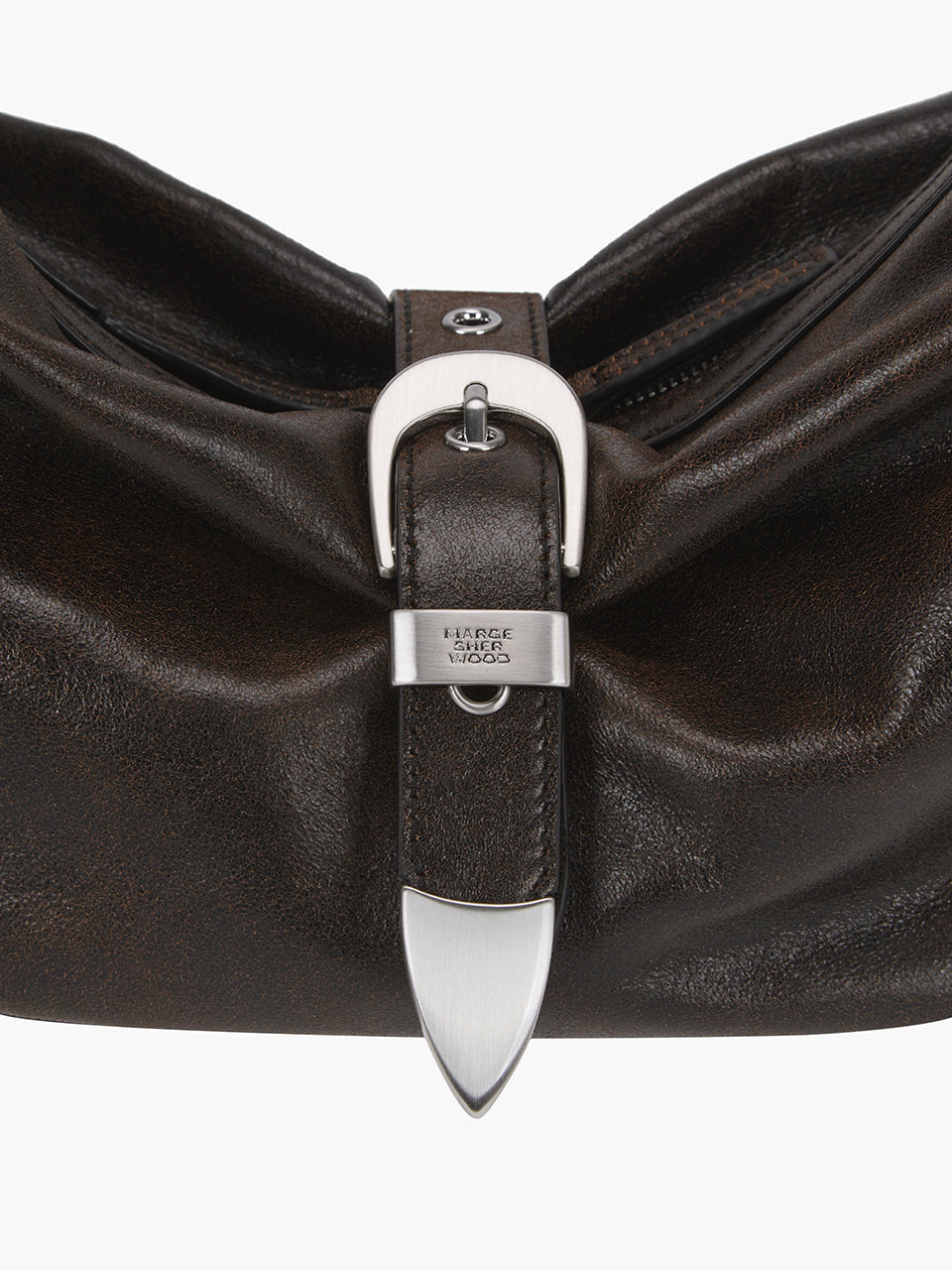Marge Sherwood - Belted Hobo Medium (Brown+Black Two-Tone Cracked) product image 7 | TRAB K-Fashion Australia
