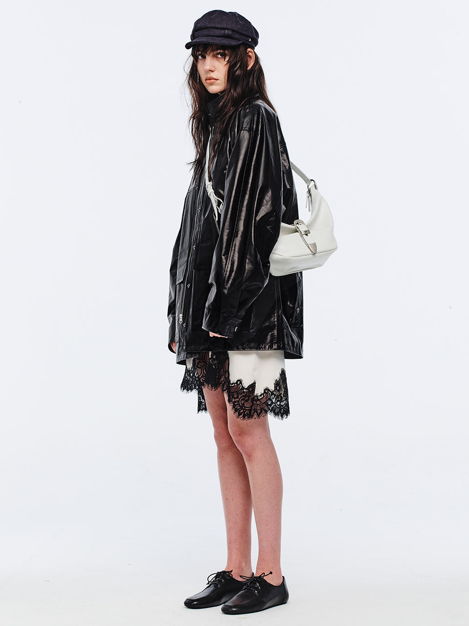 Marge Sherwood - Belted Hobo Medium (Off White Cracked) product image 3 | TRAB K-Fashion Australia