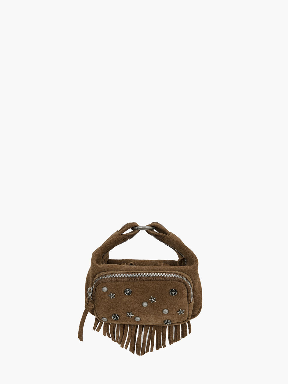 Marge Sherwood - City Hobo Micro (Cappuccino Studded Suede) product image 6 | TRAB K-Fashion Australia