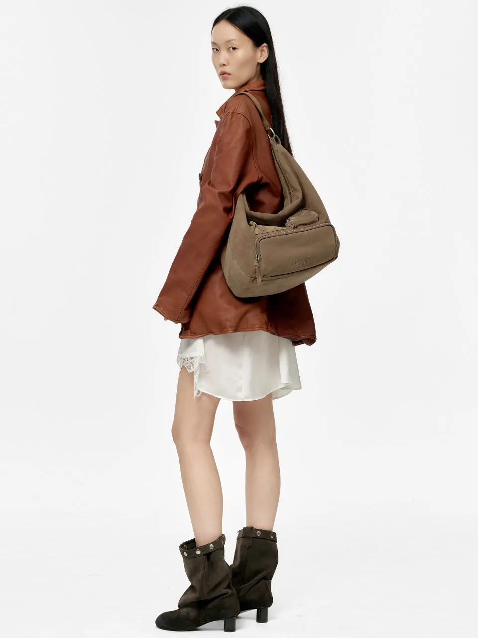 Marge Sherwood - City Hobo Ns (Cappuccino Suede) product image 3 | TRAB K-Fashion Australia