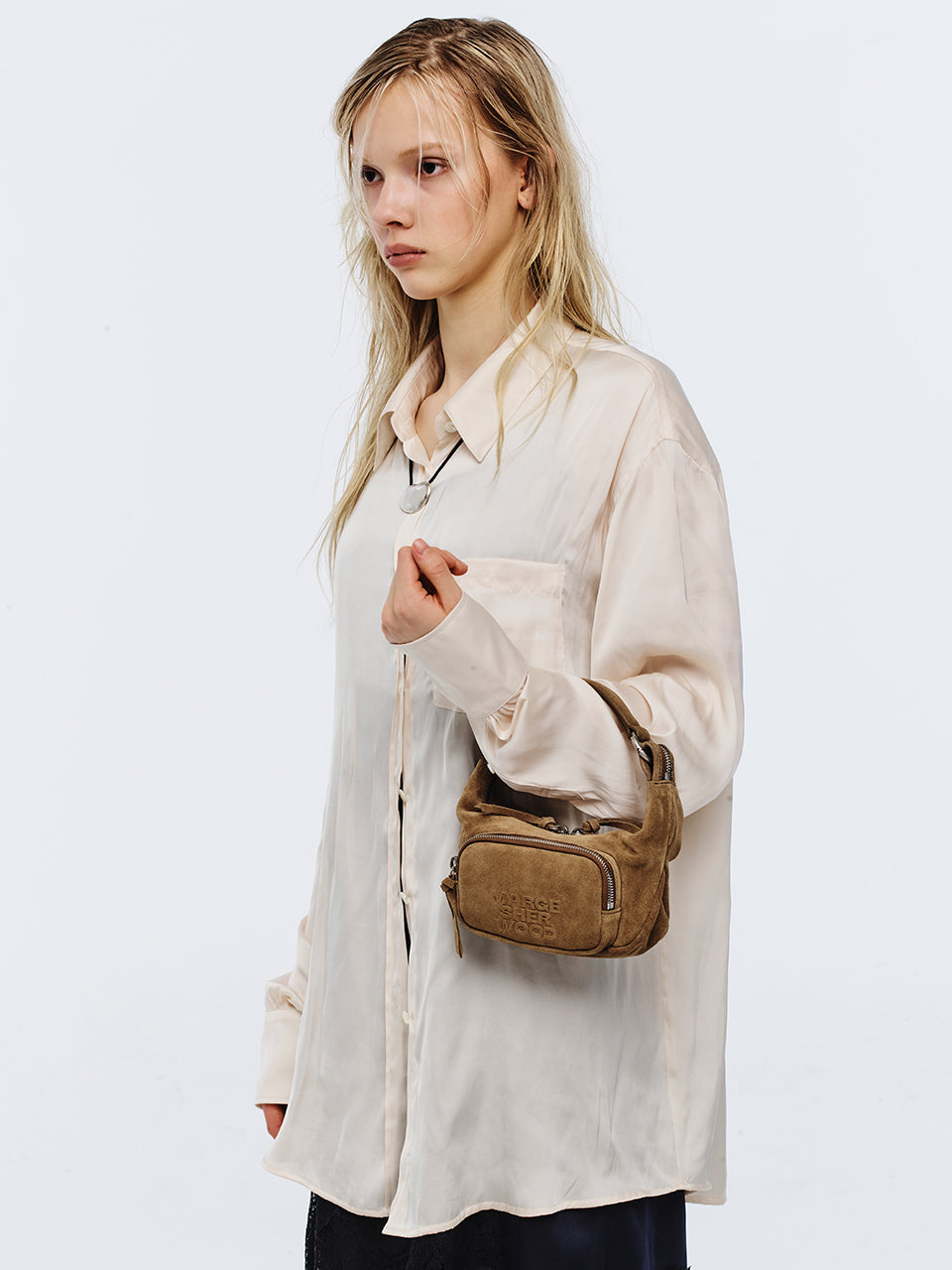 Marge Sherwood - City Hobo Micro (Cappuccino Suede) product image 2 | TRAB K-Fashion Australia