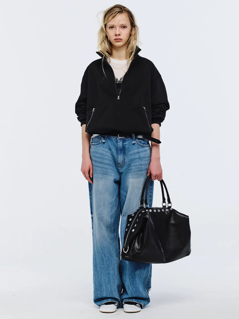 Marge Sherwood - Dumpling Stud (Black Washed Nappa) product image 3 | TRAB K-Fashion Australia
