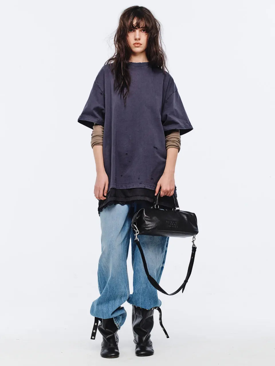 Marge Sherwood - Dumpling Ew Tote (Black Washed Nappa) product image 3 | TRAB K-Fashion Australia