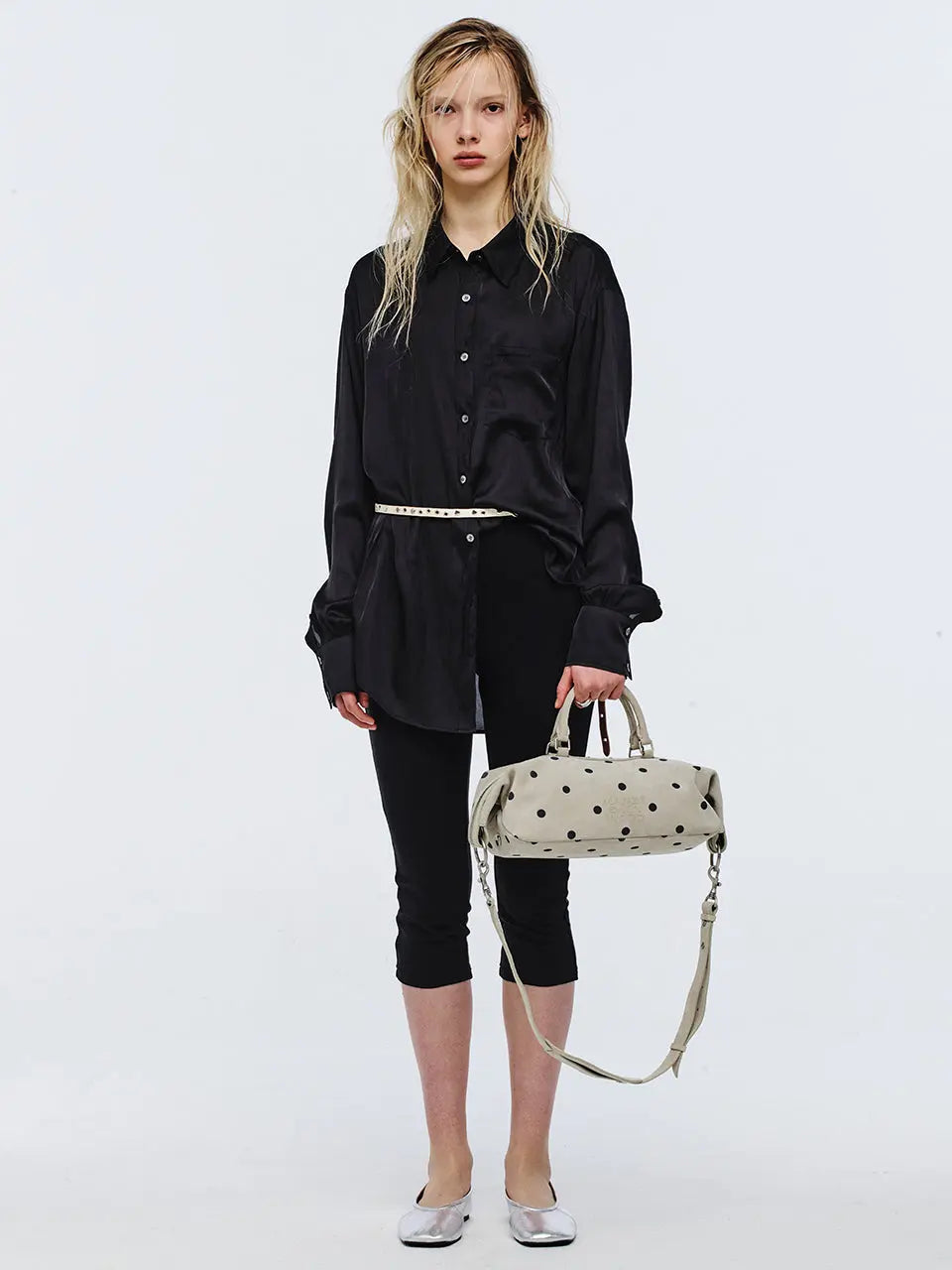 Marge Sherwood - Dumpling Ew Tote (Blond Wood Printed Suede) product image 3 | TRAB K-Fashion Australia