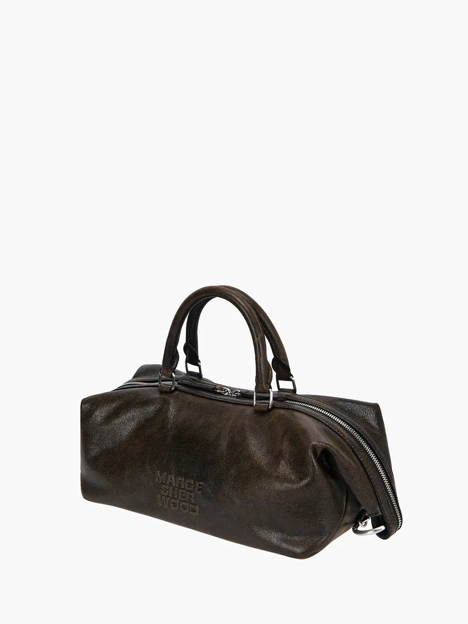 Marge Sherwood - Dumpling Ew Tote (Brown+Black Two-Tone Cracked) product image 6 | TRAB K-Fashion Australia