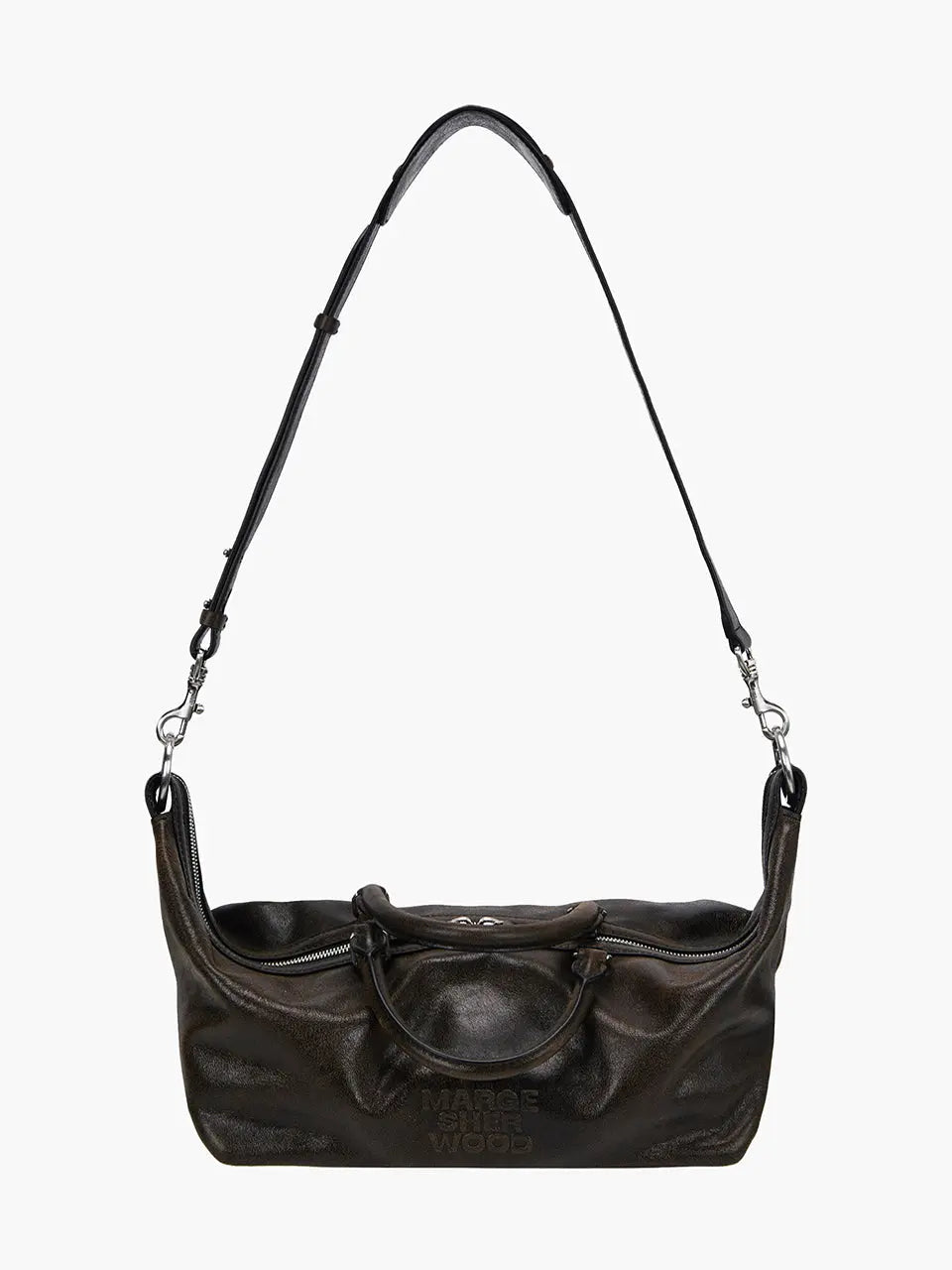 Marge Sherwood - Dumpling Ew Tote (Brown+Black Two-Tone Cracked) product image 7 | TRAB K-Fashion Australia