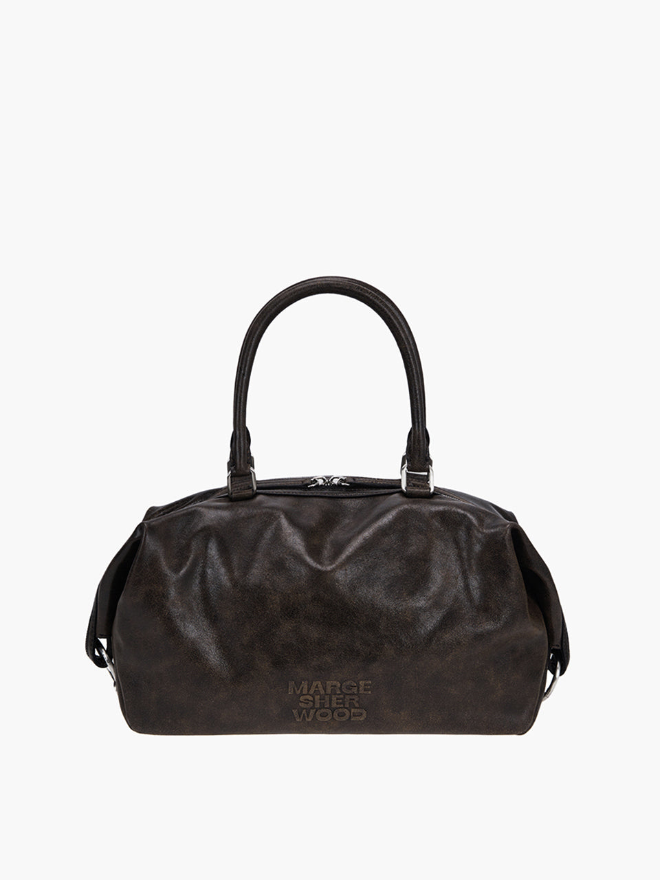 Marge Sherwood - Dumpling Tote (Brown+Black Two-Tone Cracked) product image 1 | TRAB K-Fashion Australia