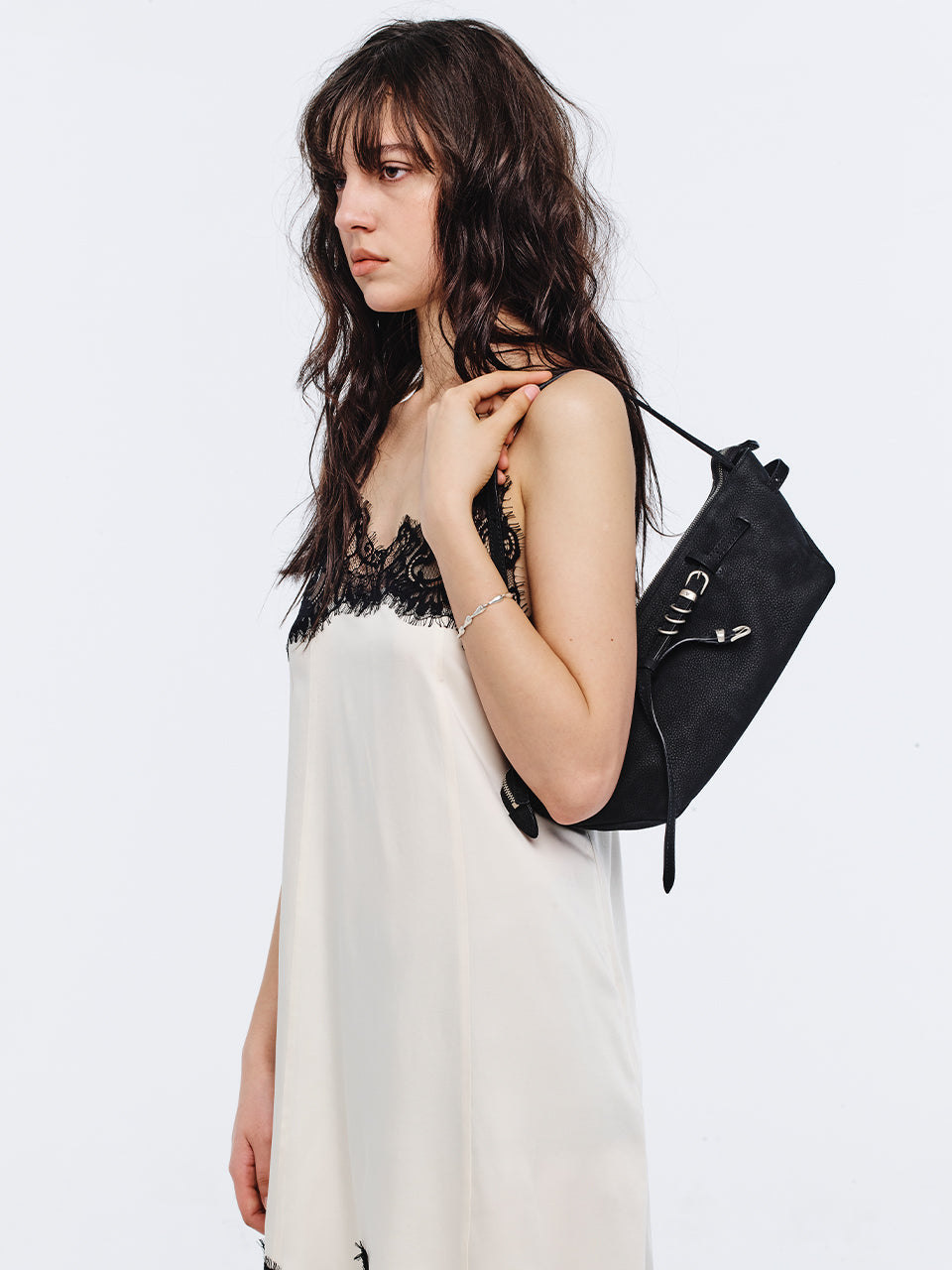 Marge Sherwood - Grandma Used Sling Bag (Black Nubuck) product image 2 | TRAB K-Fashion Australia