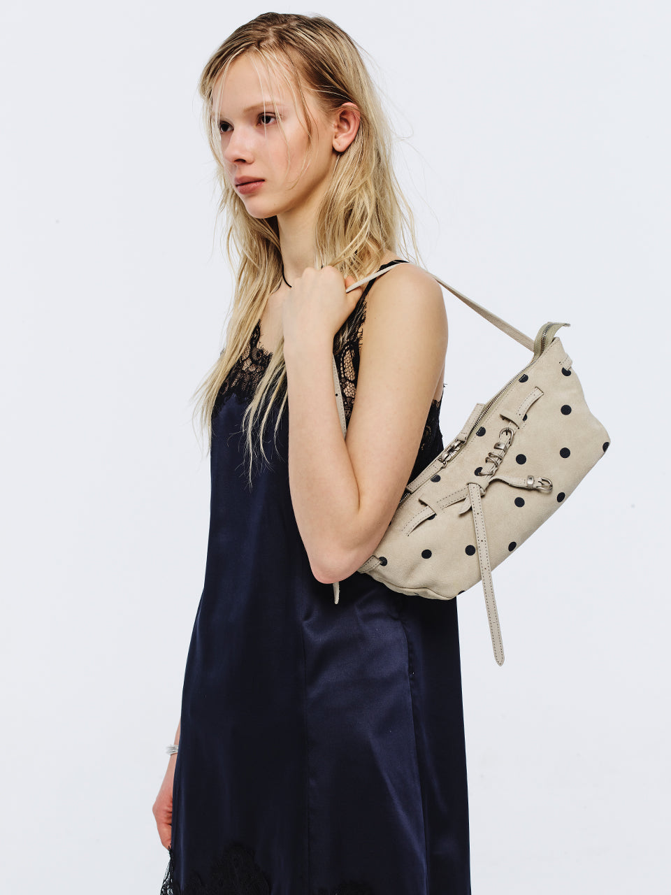 Marge Sherwood - Grandma Used Sling Bag (Blond Wood Printed Suede) product image 2 | TRAB K-Fashion Australia