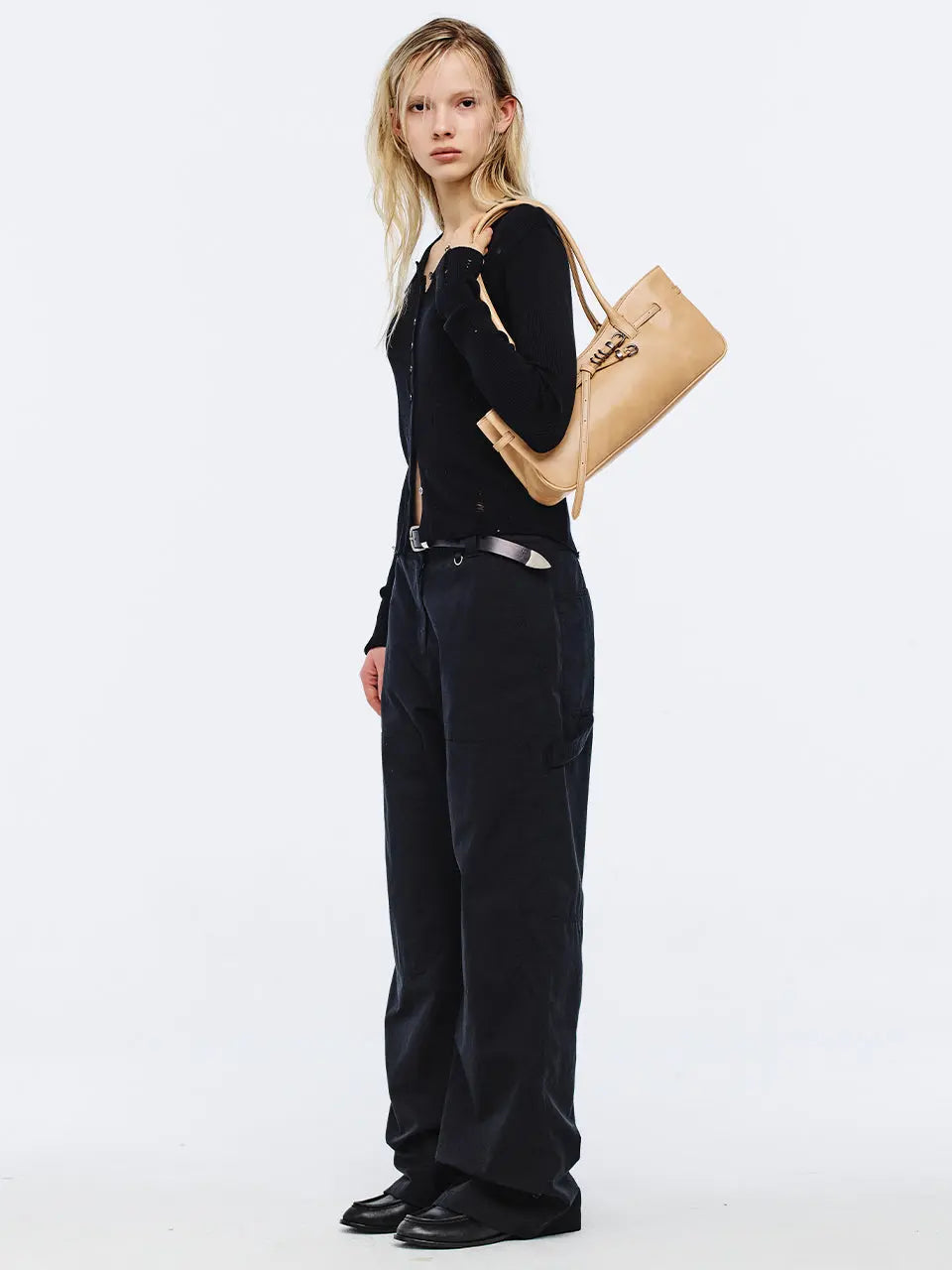 Marge Sherwood - Grandma Used Shoulder Bag (French Beige Pull-Up) product image 3 | TRAB K-Fashion Australia