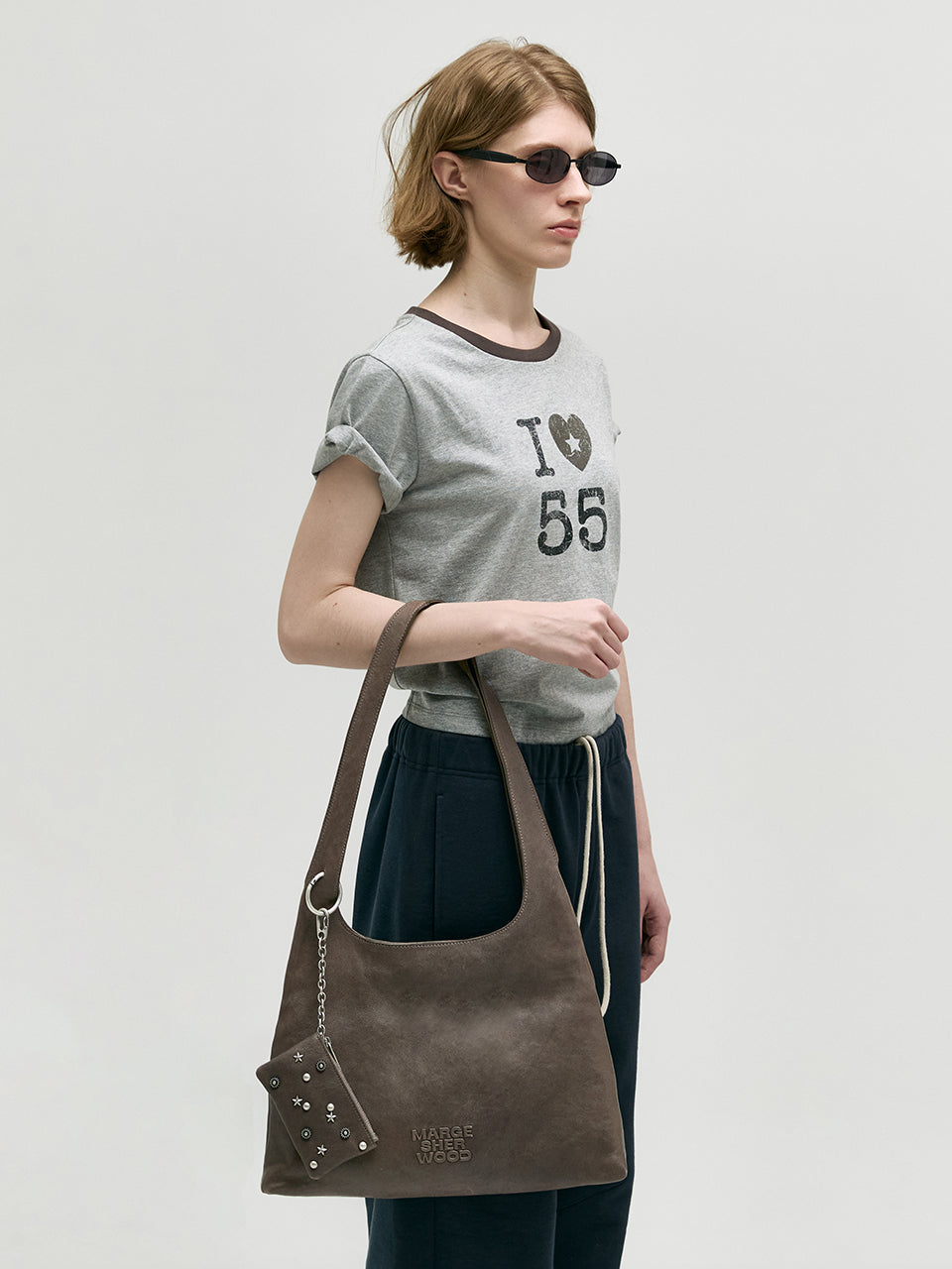 Marge Sherwood - Halter Hobo Large (Taupe Washed Nappa) product image 6 | TRAB K-Fashion Australia