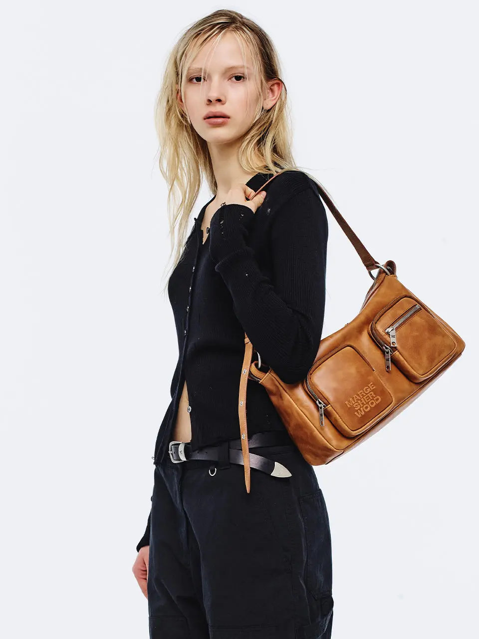 Marge Sherwood - Outpocket Hobo (Saddle Brown Pull-Up) | TRAB K-Fas