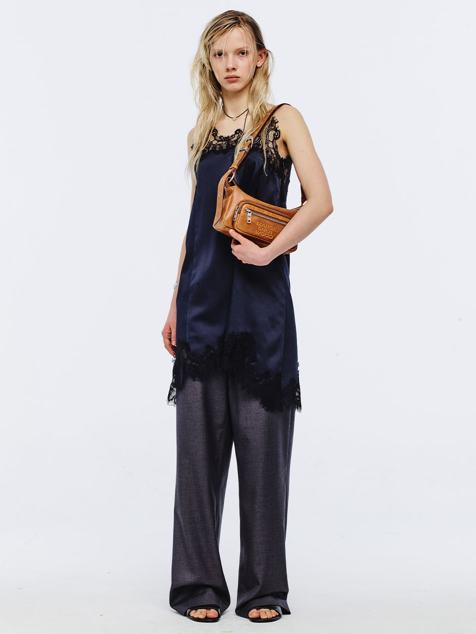 Marge Sherwood - Outpocket Hobo Mini (Saddle Brown Pull-Up) product image 3 | TRAB K-Fashion Australia