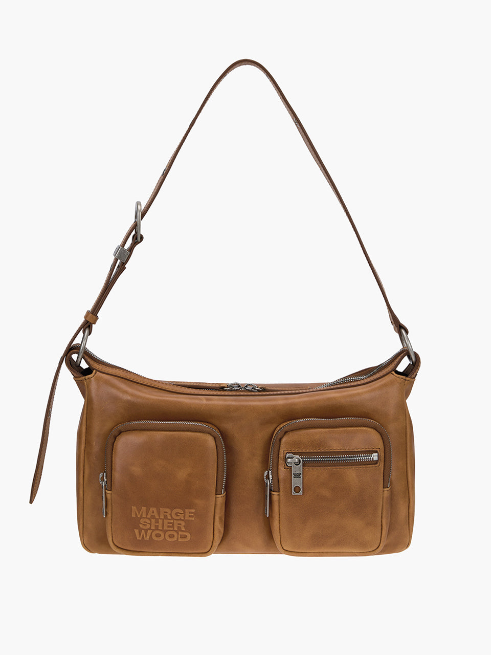 Marge Sherwood - Outpocket Hobo (Saddle Brown Pull-Up) product image 1 | TRAB K-Fashion Australia