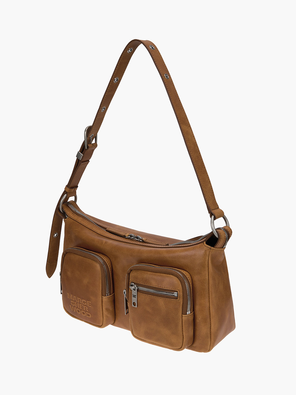 Marge Sherwood - Outpocket Hobo (Saddle Brown Pull-Up) product image 6 | TRAB K-Fashion Australia