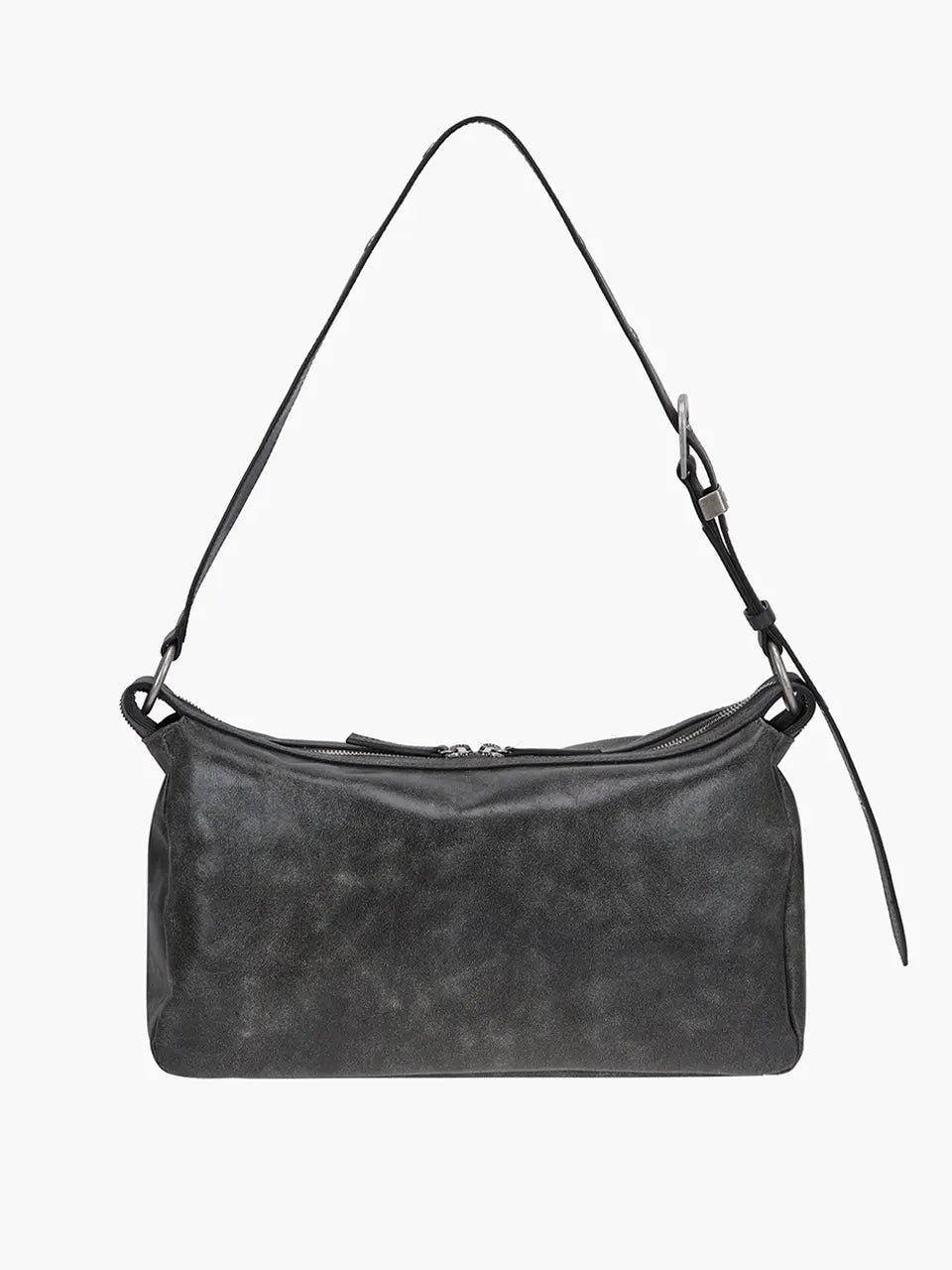 Marge Sherwood - Outpocket Hobo (White+Grey Two-Tone Cracked