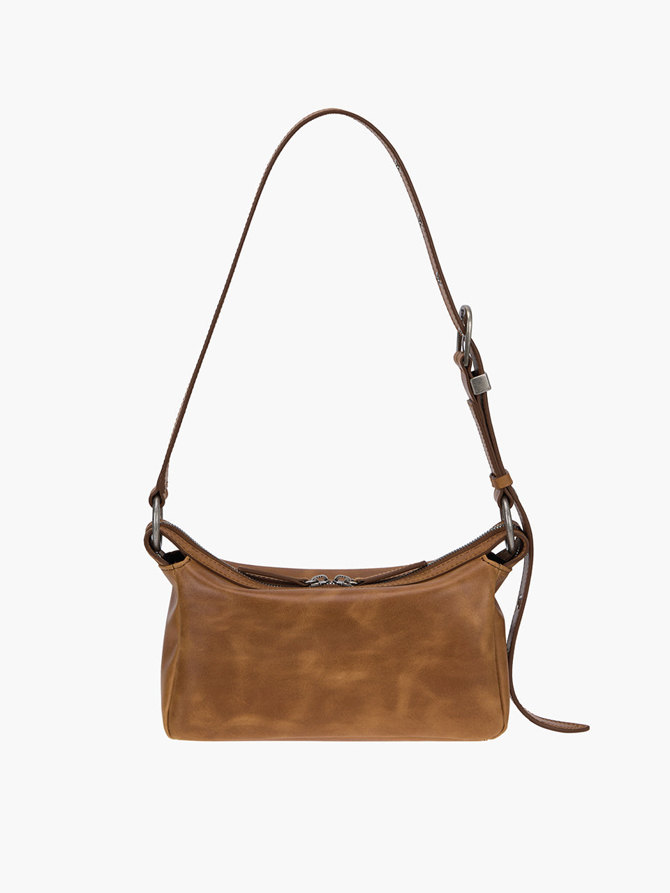 Marge Sherwood - Outpocket Hobo Mini (Saddle Brown Pull-Up) product image 5 | TRAB K-Fashion Australia