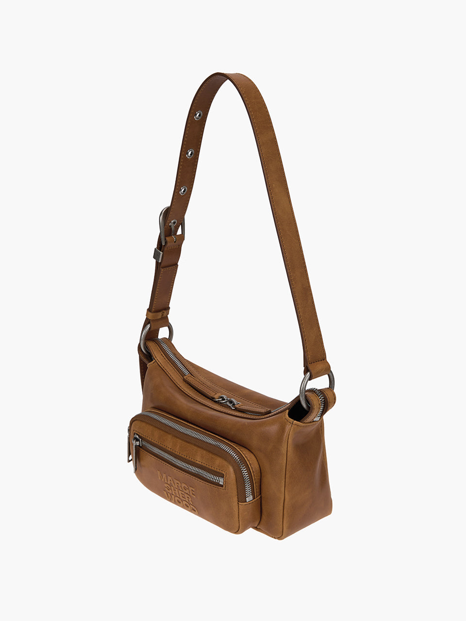 Marge Sherwood - Outpocket Hobo Mini (Saddle Brown Pull-Up) product image 6 | TRAB K-Fashion Australia