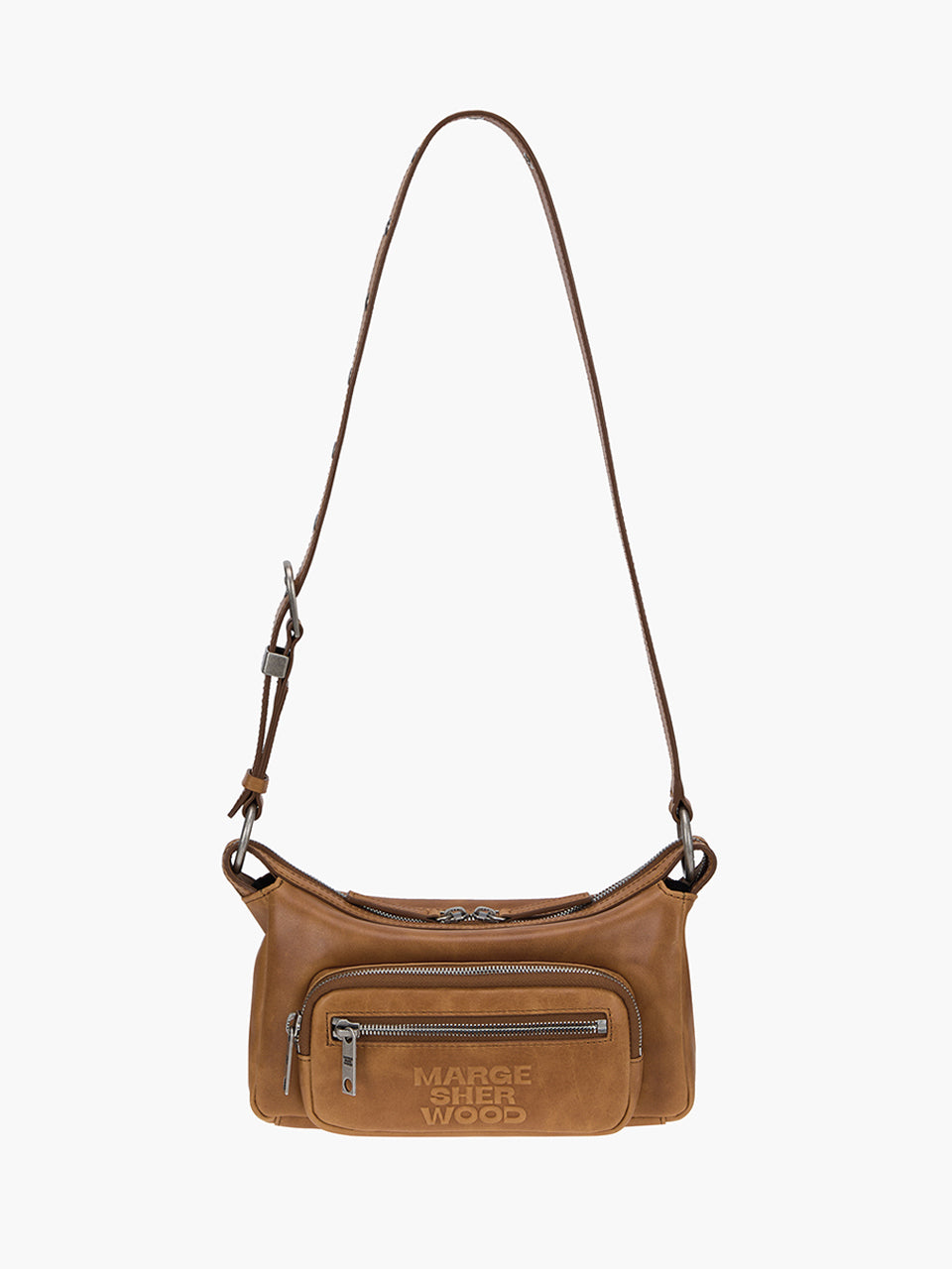 Marge Sherwood - Outpocket Hobo Mini (Saddle Brown Pull-Up) product image 7 | TRAB K-Fashion Australia