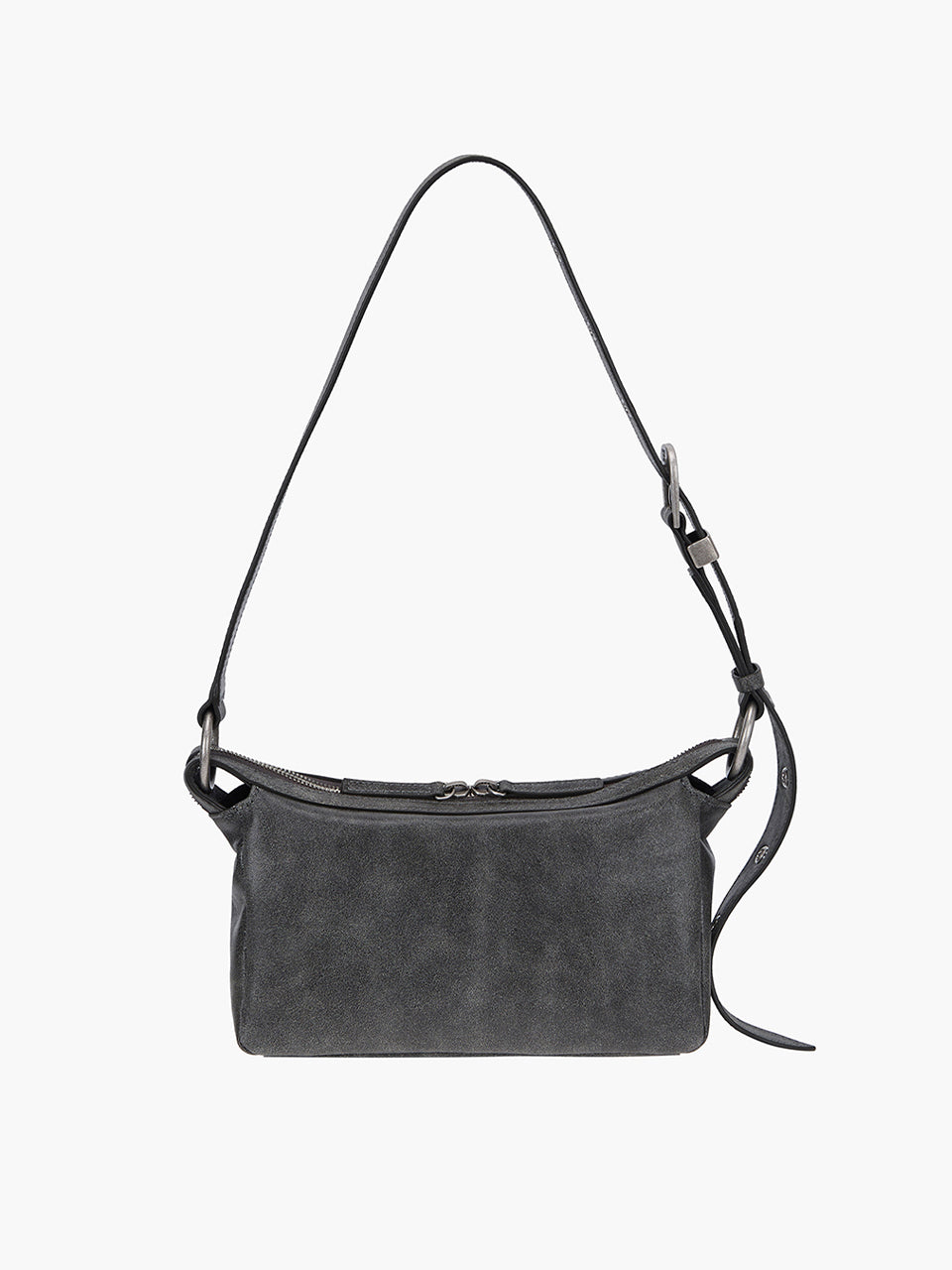 Marge Sherwood - Outpocket Hobo Mini (White+Grey Two-Tone Cracked) product image 2 | TRAB K-Fashion Australia