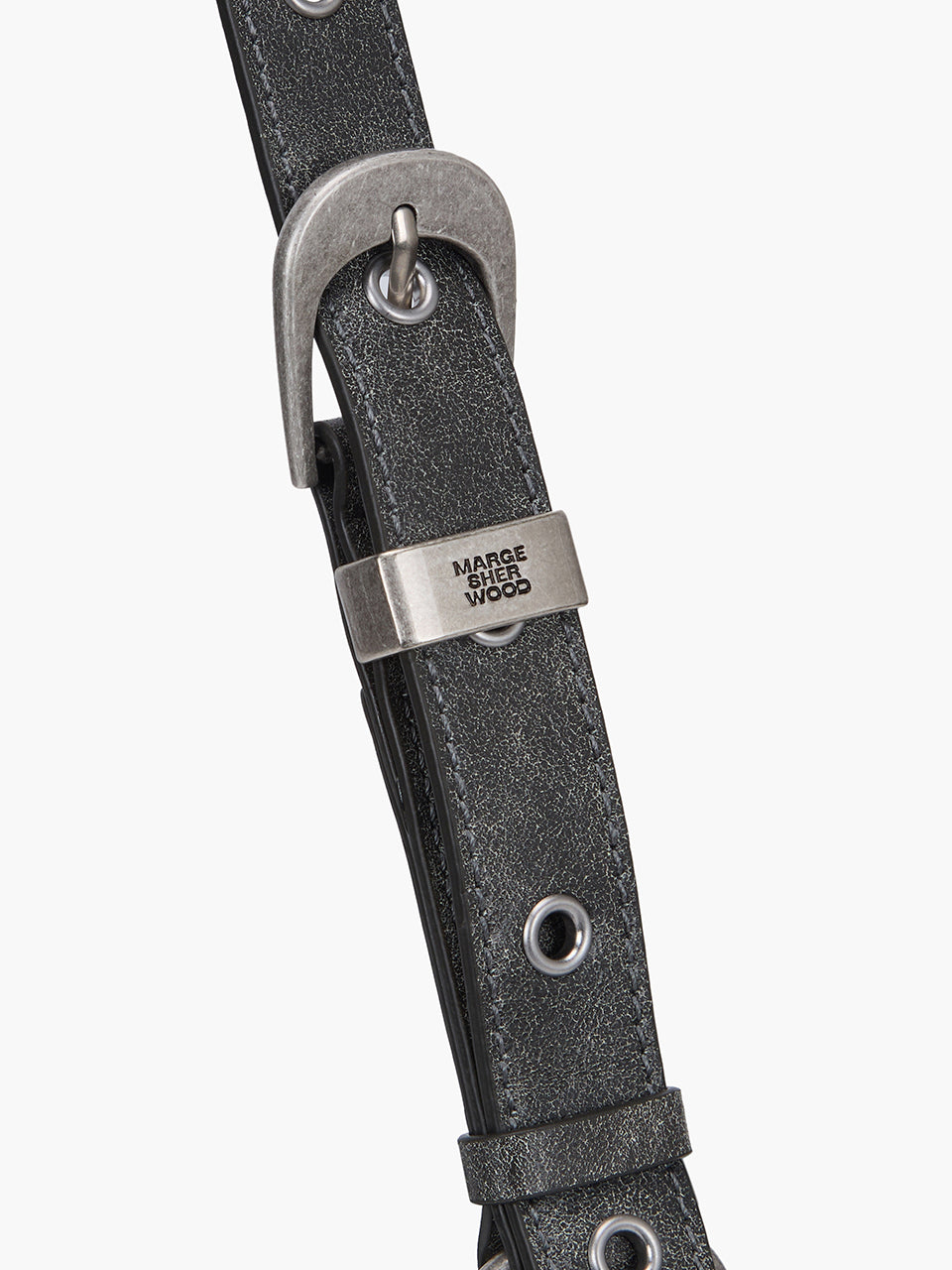 Marge Sherwood - Outpocket Hobo Mini (White+Grey Two-Tone Cracked) product image 6 | TRAB K-Fashion Australia