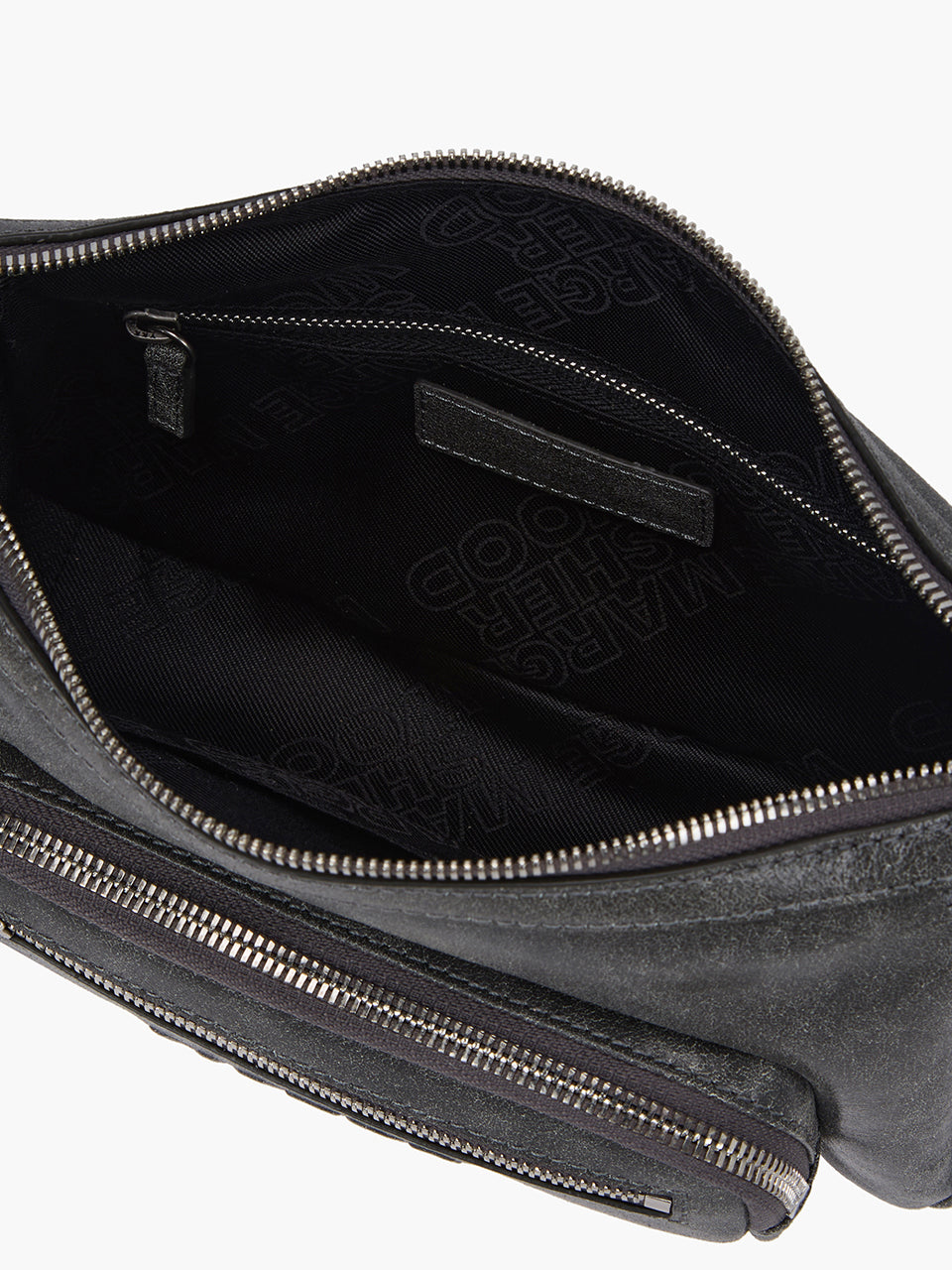 Marge Sherwood - Outpocket Hobo Mini (White+Grey Two-Tone Cracked) product image 5 | TRAB K-Fashion Australia