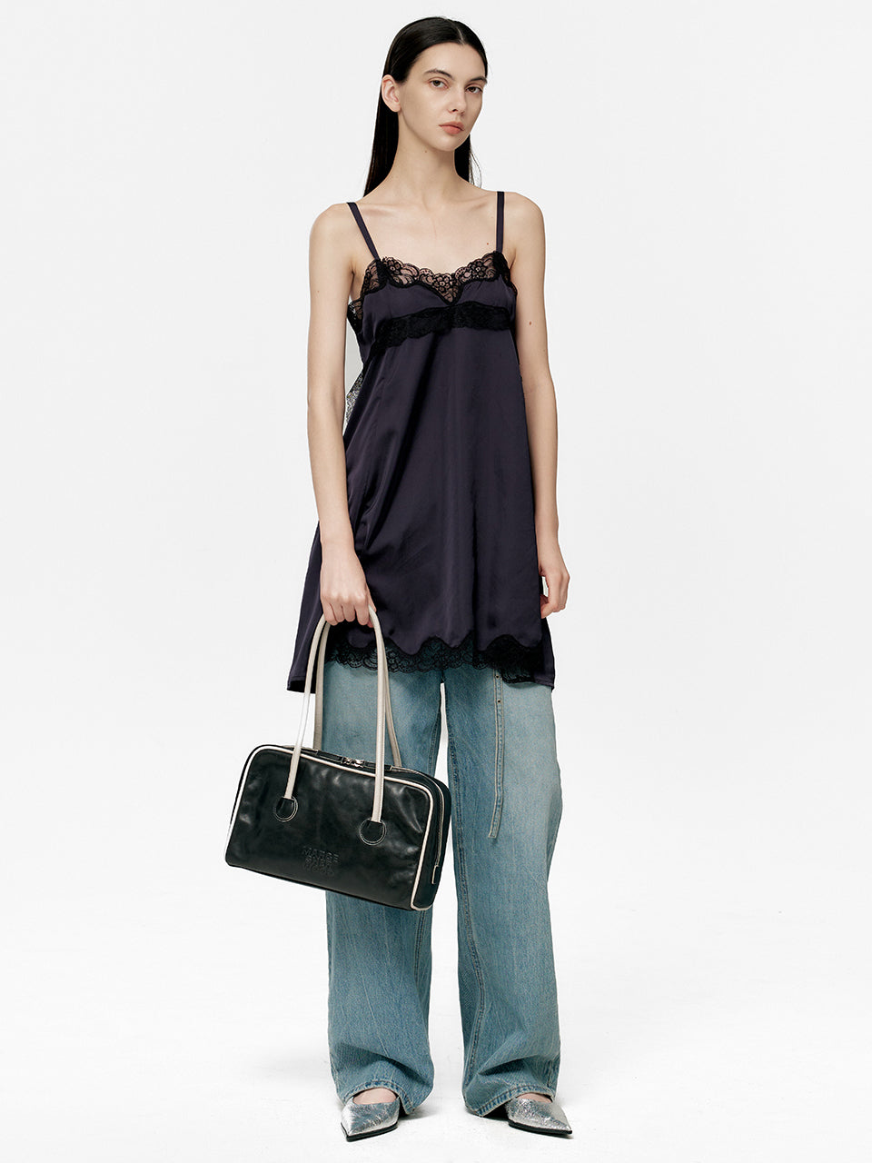 Marge Sherwood - Soft Boston Piping (Black Pull-Up+Light Grey Crinkle) product image 3 | TRAB K-Fashion Australia