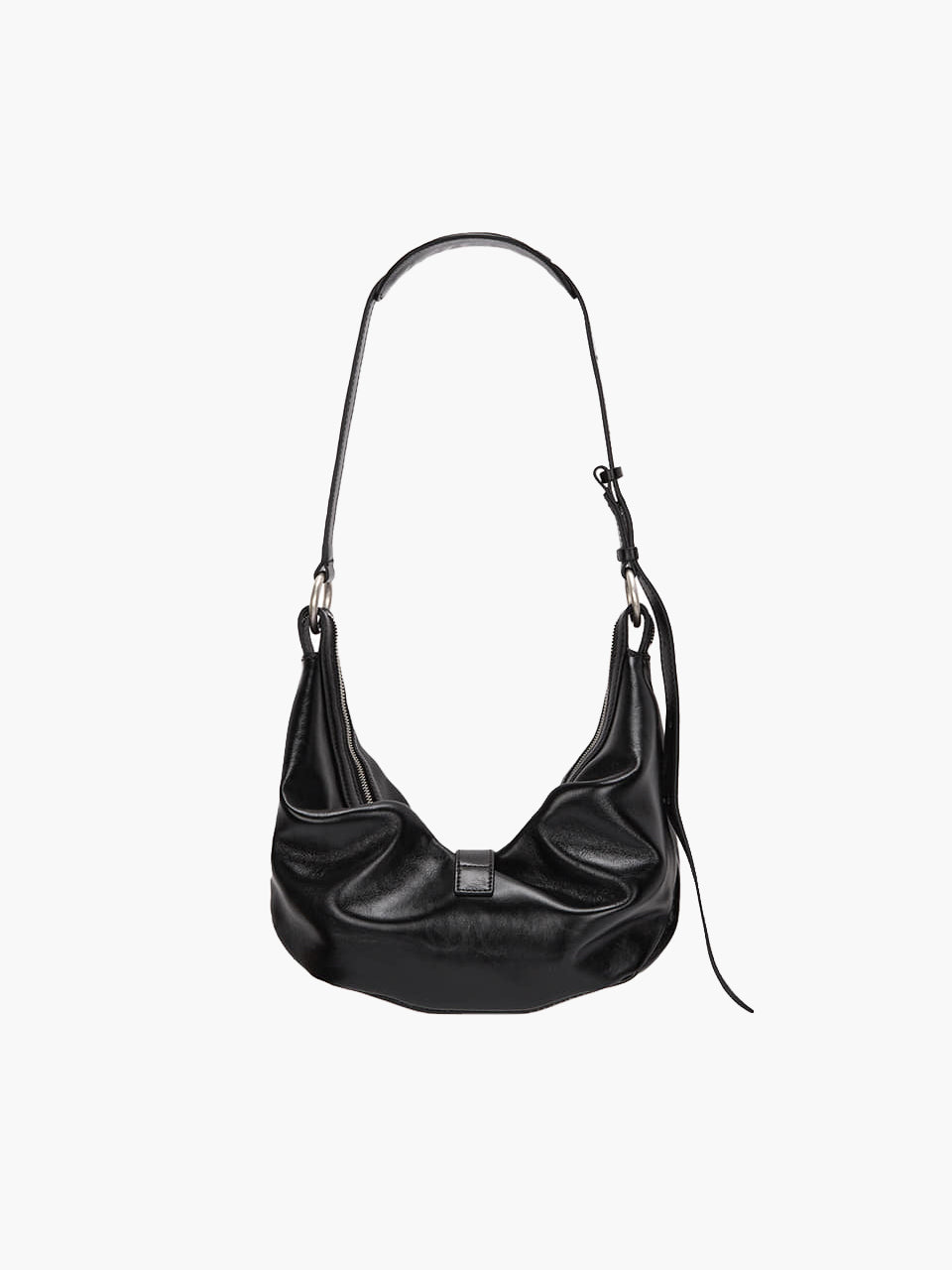 Marge Sherwood - Belted Hobo Medium (Black Glossy Plain) product image 2 | TRAB K-Fashion Australia