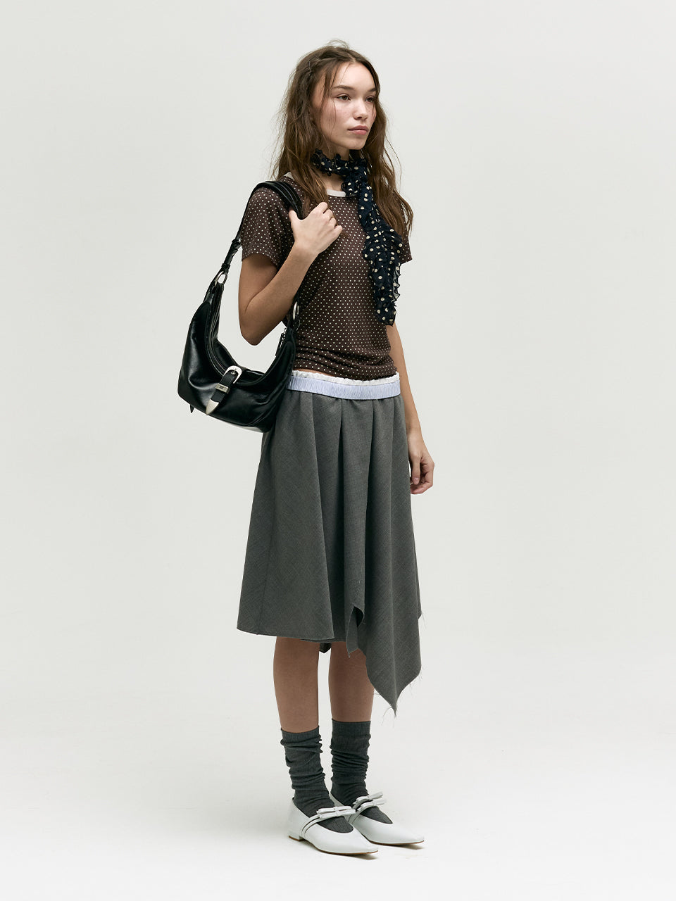 Marge Sherwood - Belted Hobo Medium (Black Glossy Plain) product image 8 | TRAB K-Fashion Australia