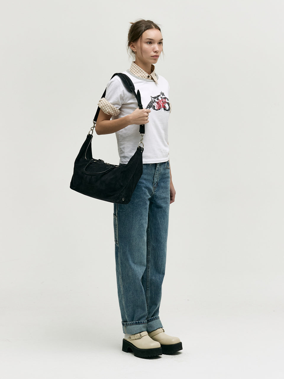 Marge Sherwood - Dumpling Tote (Black Suede) product image 4 | TRAB K-Fashion Australia