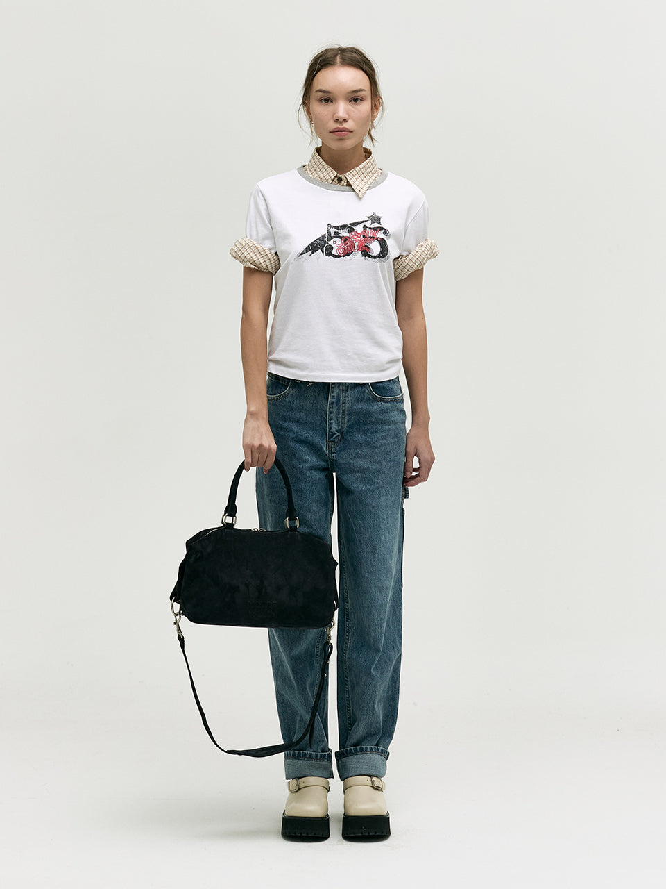 Marge Sherwood - Dumpling Tote (Black Suede) product image 3 | TRAB K-Fashion Australia