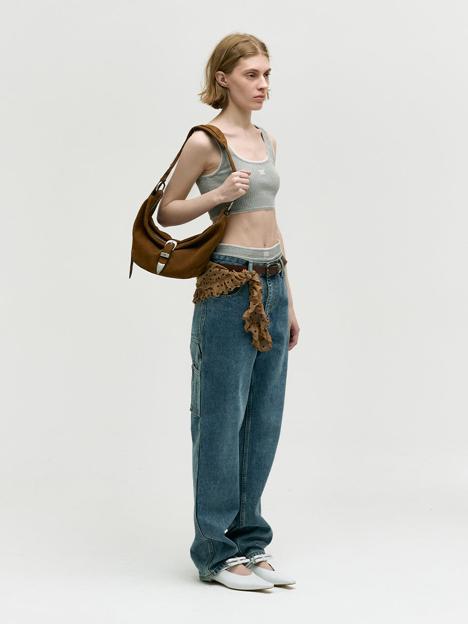 Marge Sherwood - Belted Hobo Medium (Chestnut Nubuck) product image 8 | TRAB K-Fashion Australia