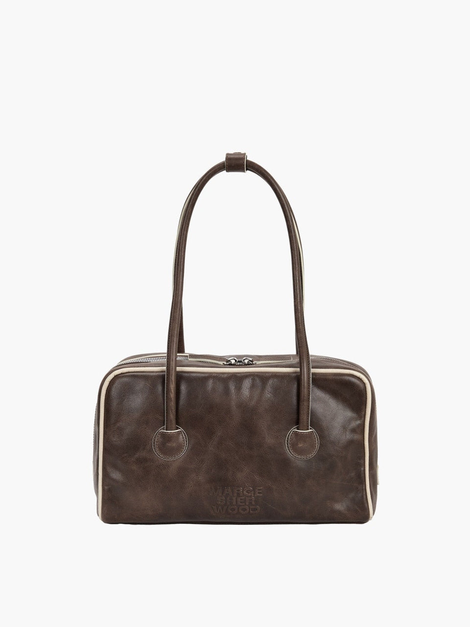 Marge Sherwood - Soft Boston Piping (Washed Brown Pull-Up+Cream Beige Crinkle) product image 1 | TRAB K-Fashion Australia