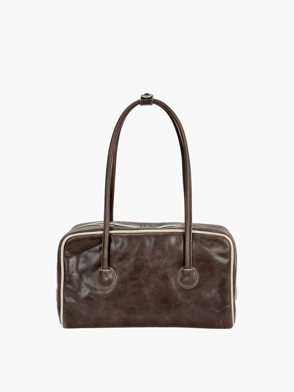 Marge Sherwood - Soft Boston Piping (Washed Brown Pull-Up+Cream Beige Crinkle) product image 5 | TRAB K-Fashion Australia