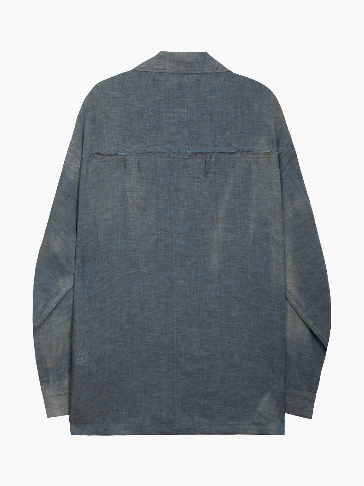 Jiyong Kim - Sun-Bleached Raw Edged Shirt (Green) product image 9 | TRAB K-Fashion Australia