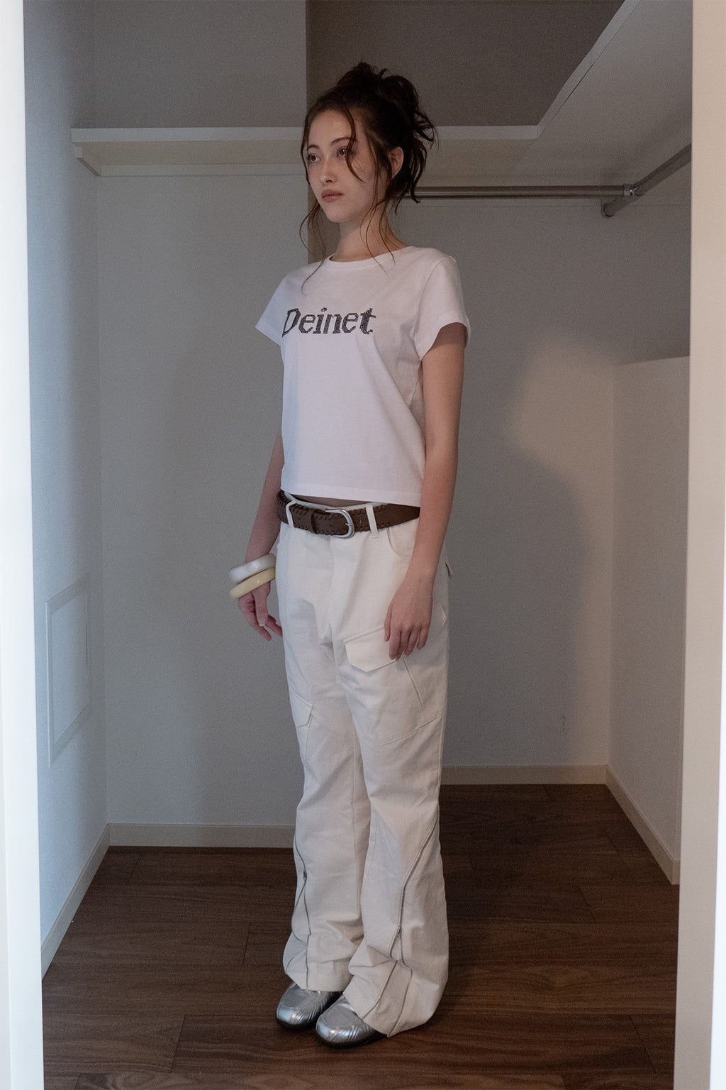 Deinet - Needle Point T-Shirt (White) product image 2 | TRAB K-Fashion Australia
