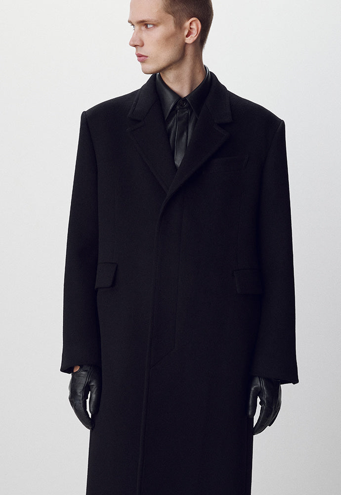 Tonywack - Wool And Cashmere Tailored Single Coat (Black) product image 7 | TRAB K-Fashion Australia
