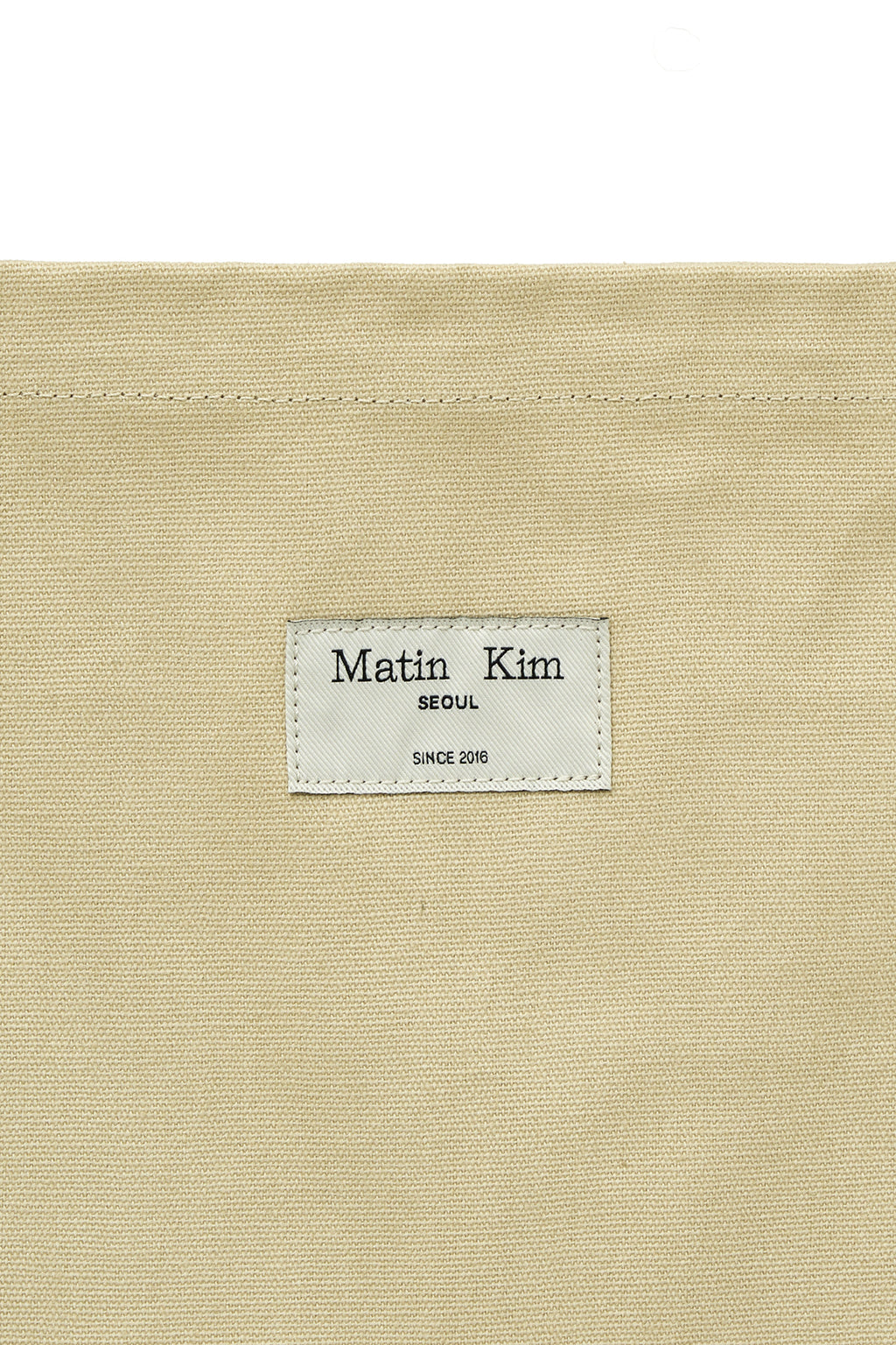 Matin Kim - Eyelet Logo Canvas Ecobag (Beige) product image 4 | TRAB K-Fashion Australia
