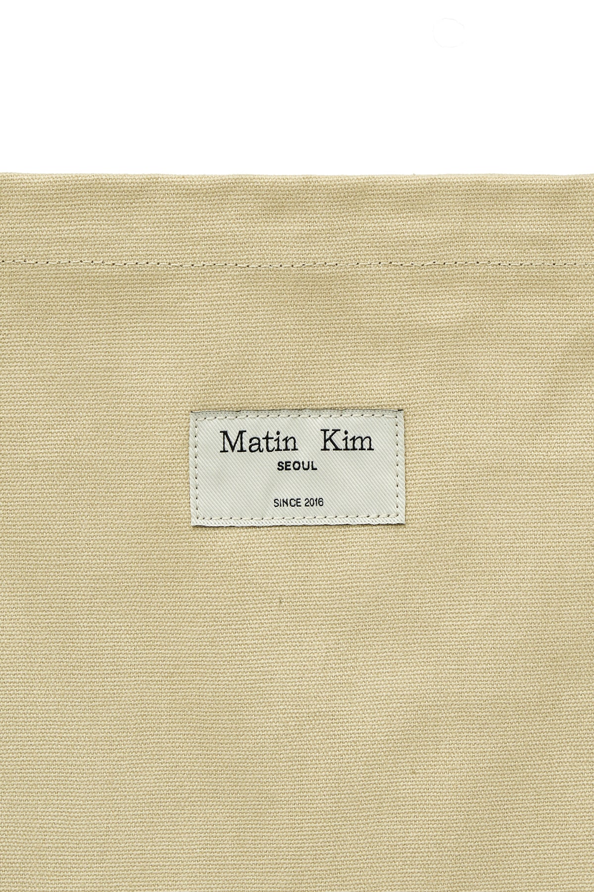 Matin Kim - Eyelet Logo Canvas Ecobag (Beige) product image 4 | TRAB K-Fashion Australia