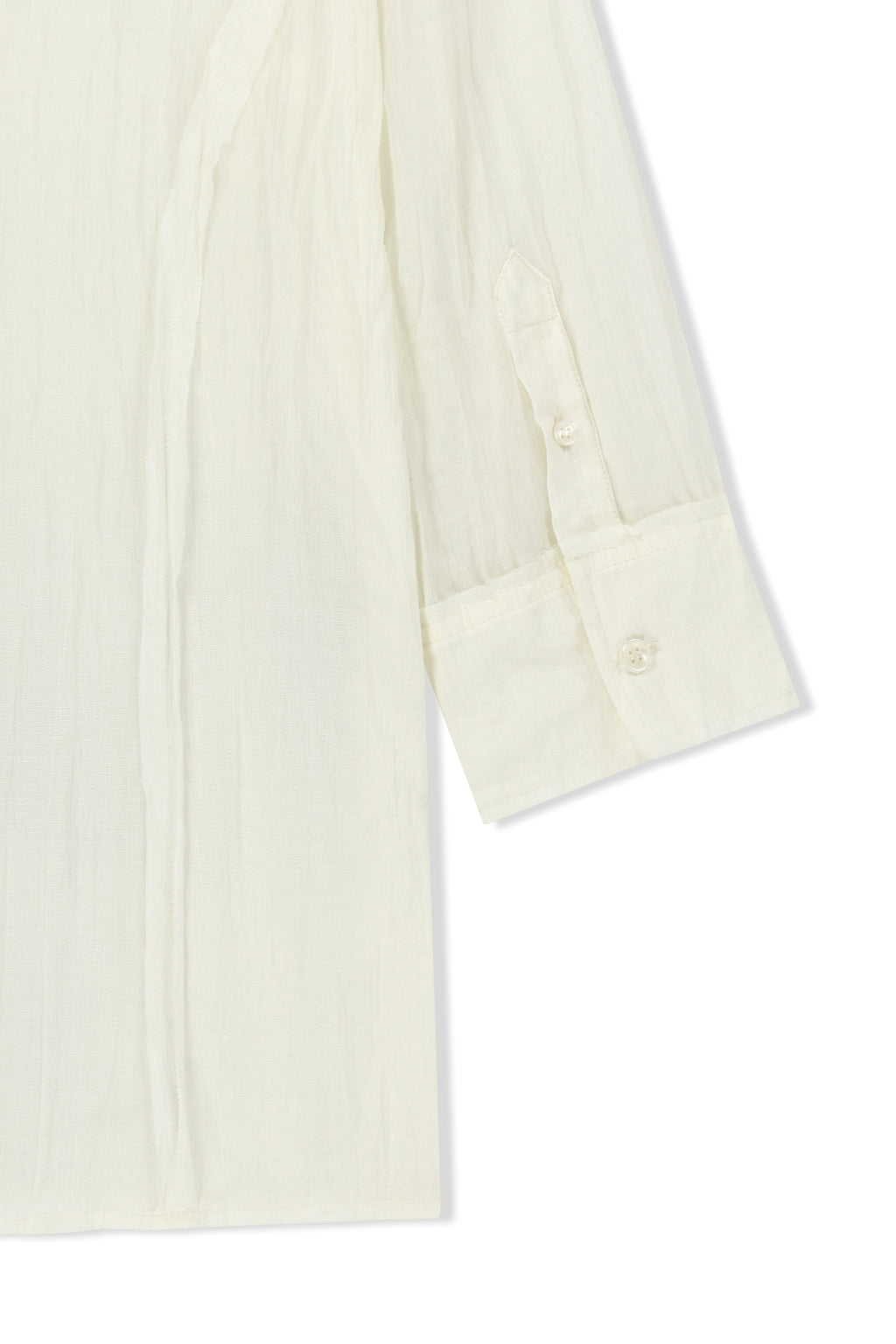 Matin Kim - Raw Edge Crinkle Blouse (Cream) product image 4 | TRAB K-Fashion Australia