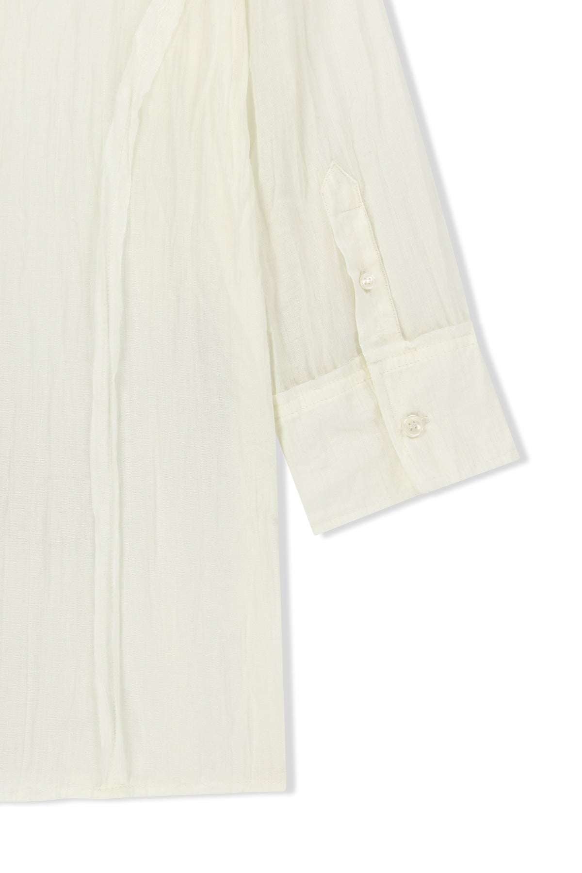 Matin Kim - Raw Edge Crinkle Blouse (Cream) product image 4 | TRAB K-Fashion Australia