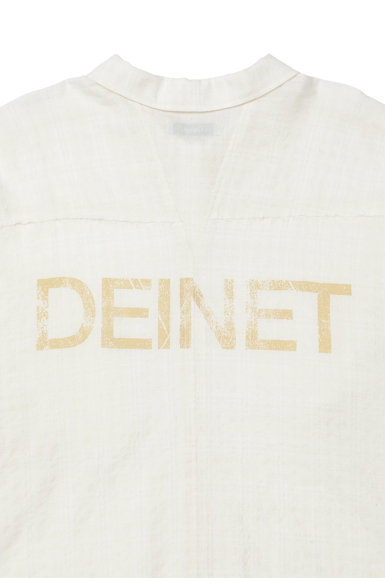 Deinet - Checked Sheersucker Shirt (Ivory) product image 13 | TRAB K-Fashion Australia