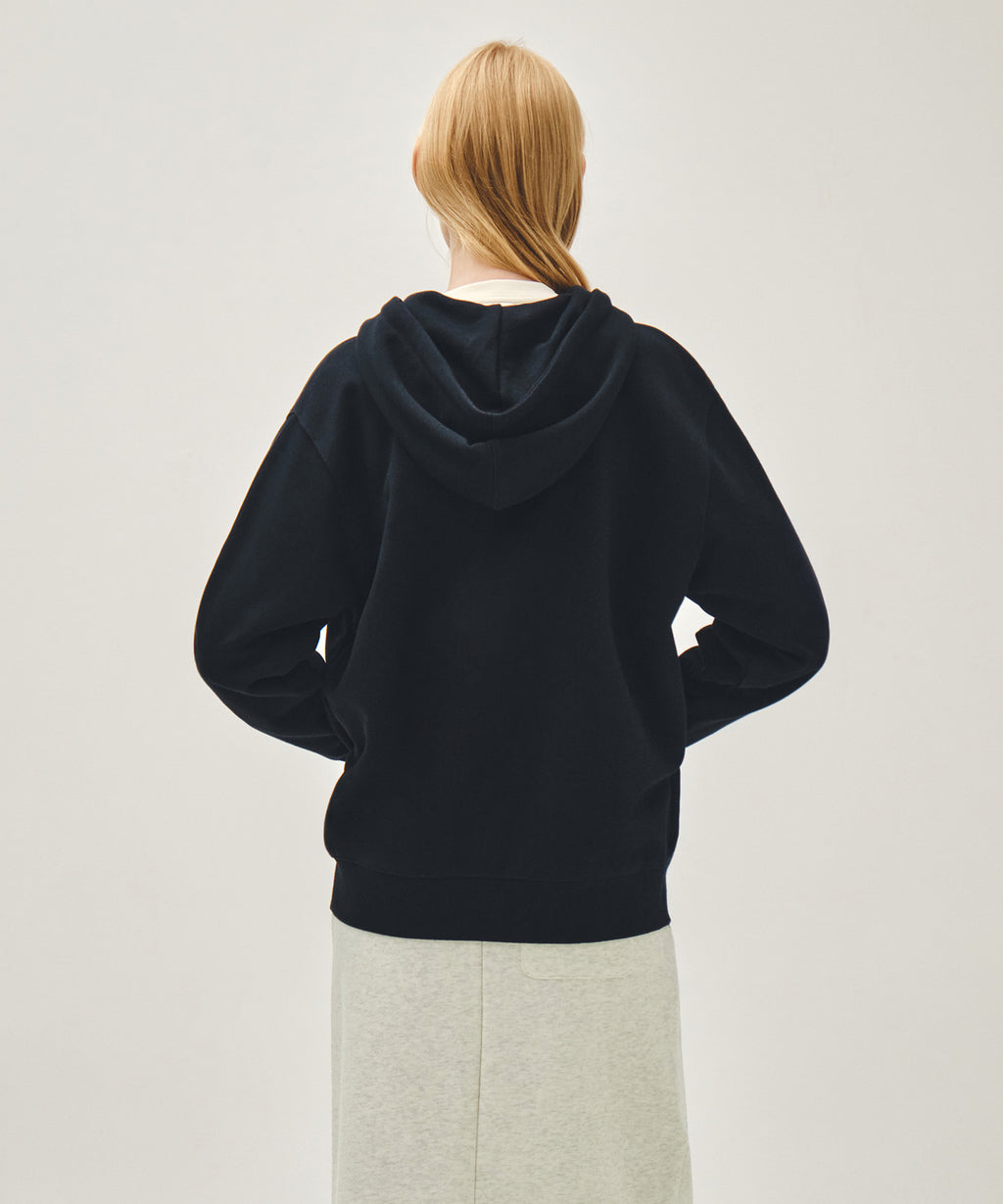 Marithe & Francois Girbaud - Classic Logo Applique Hoodie Zipup (Navy) product image 3 | TRAB K-Fashion Australia