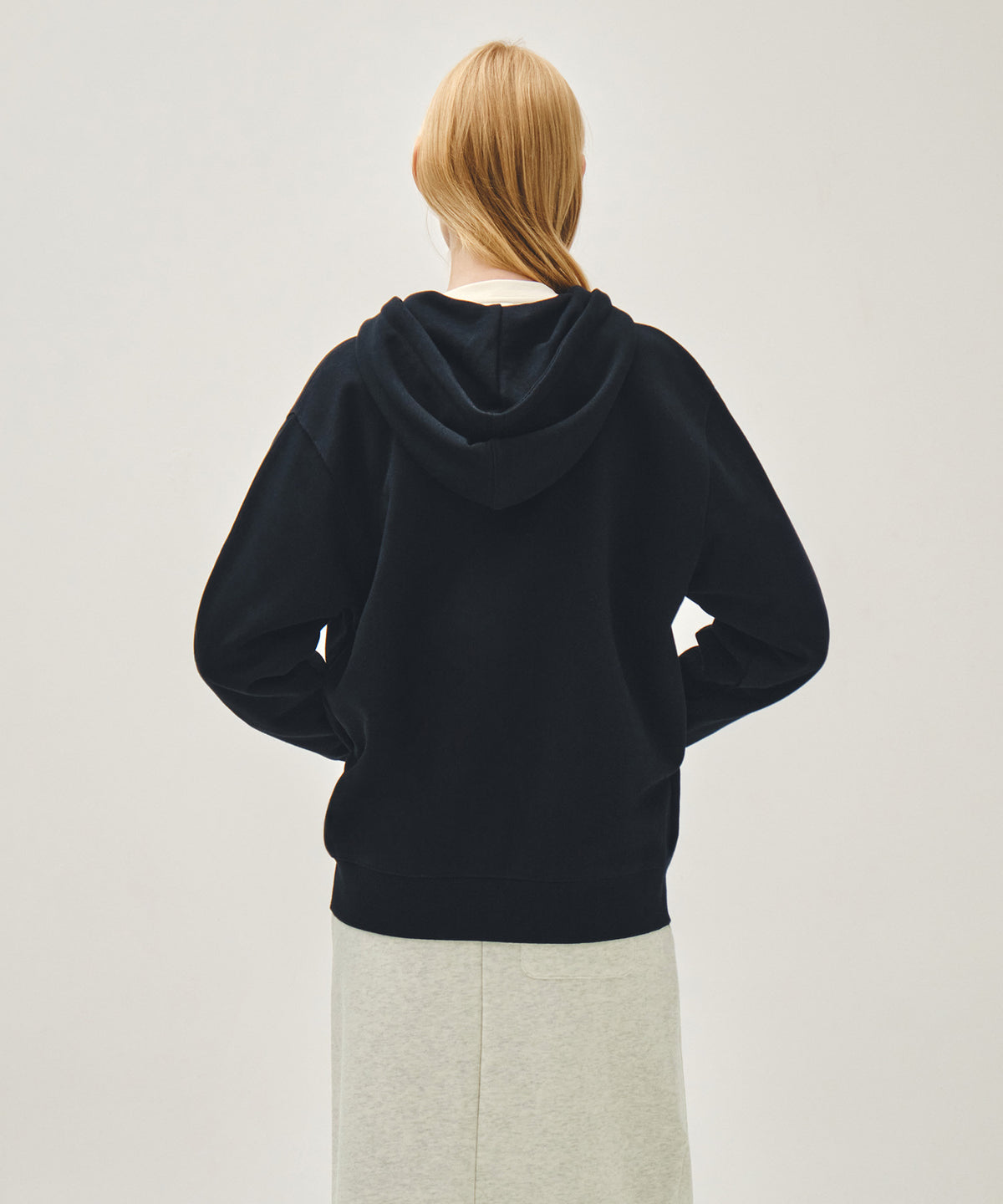 Marithe & Francois Girbaud - Classic Logo Applique Hoodie Zipup (Navy) product image 3 | TRAB K-Fashion Australia